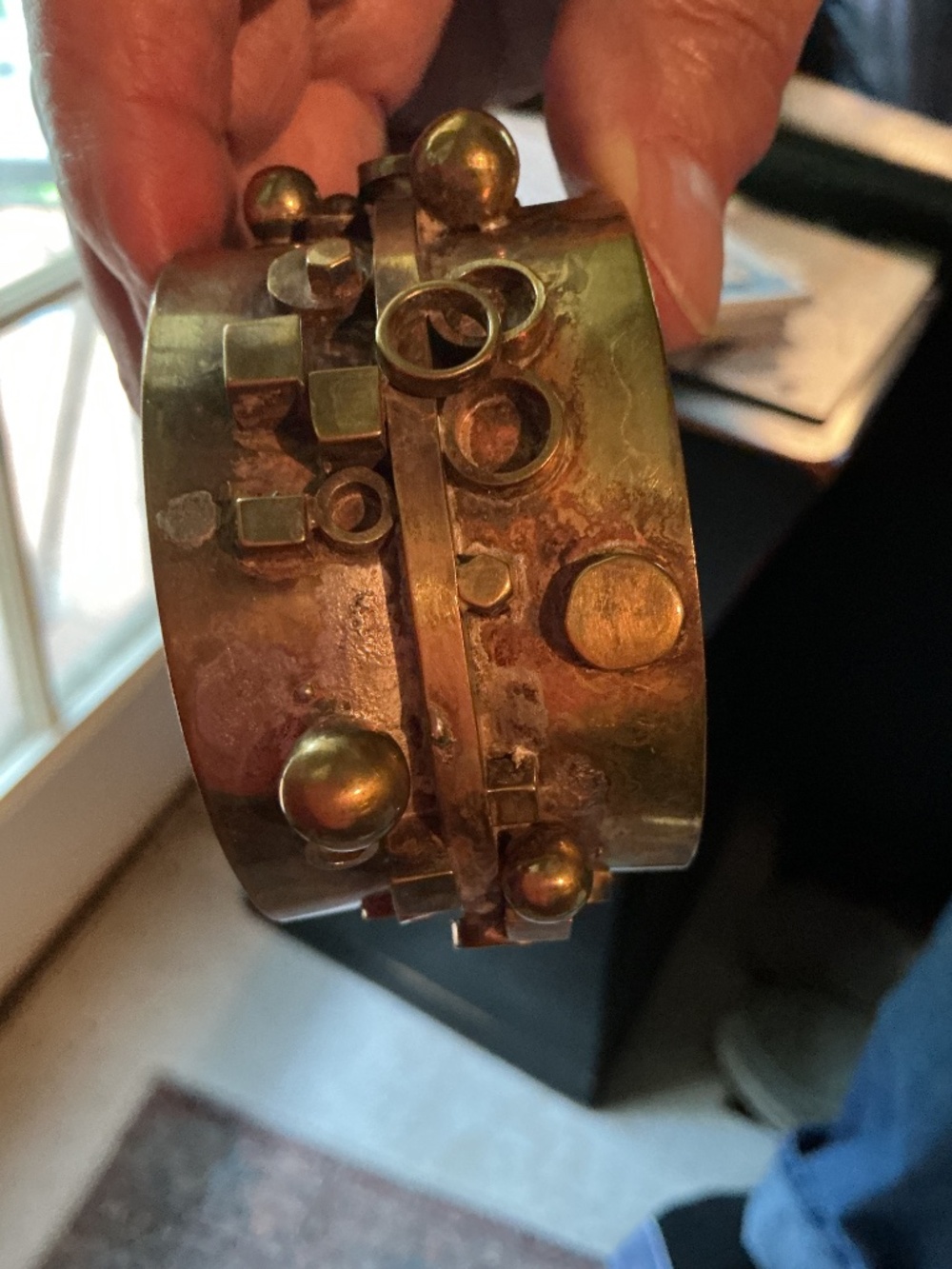 EXCEPTIONAL VINTAGE SCANDINAVIAN BRUTALIST CUFF - Picture 12 of 15